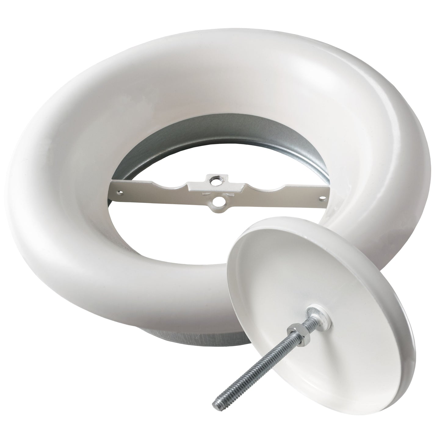Anemostat EV White Metal Ceiling Extract Valve 125mm