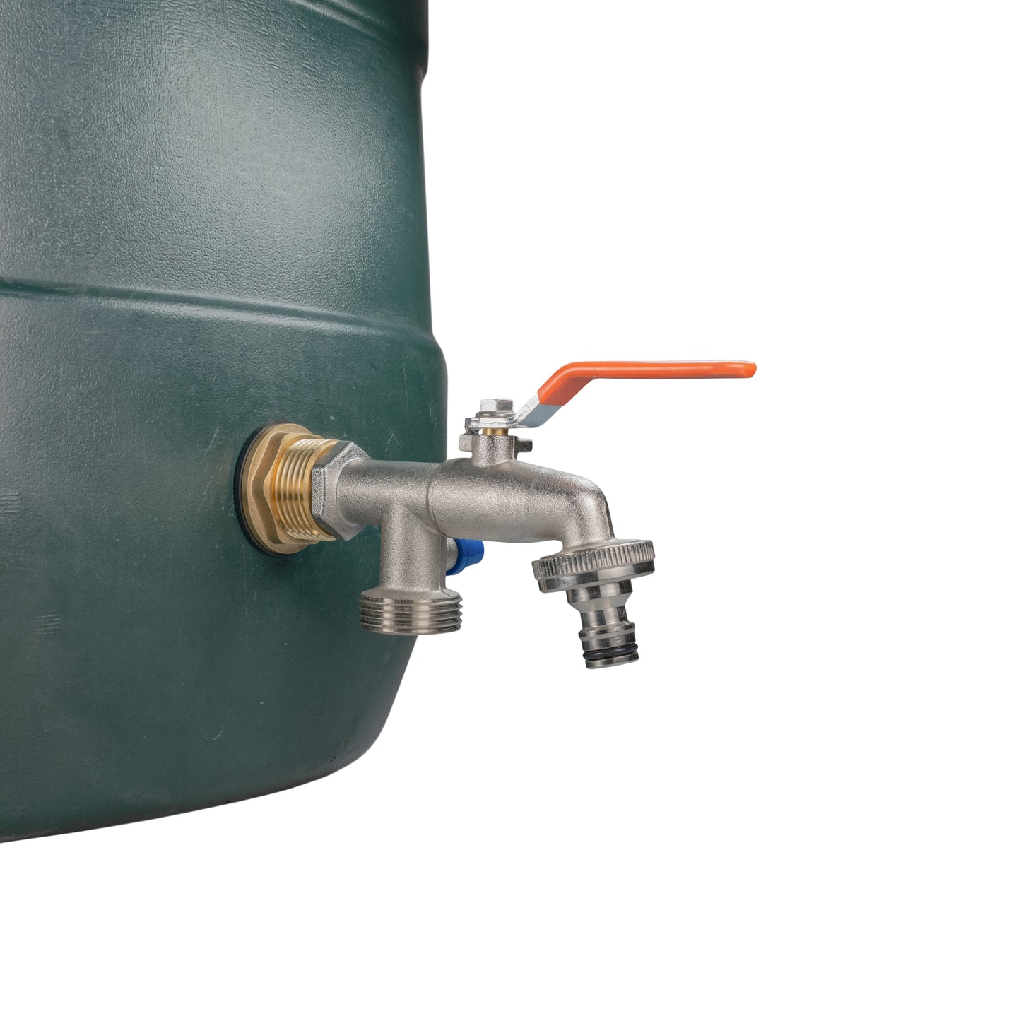 3/4" Brass Water Butt Set with Twin Outlet Tap and Drill Bit