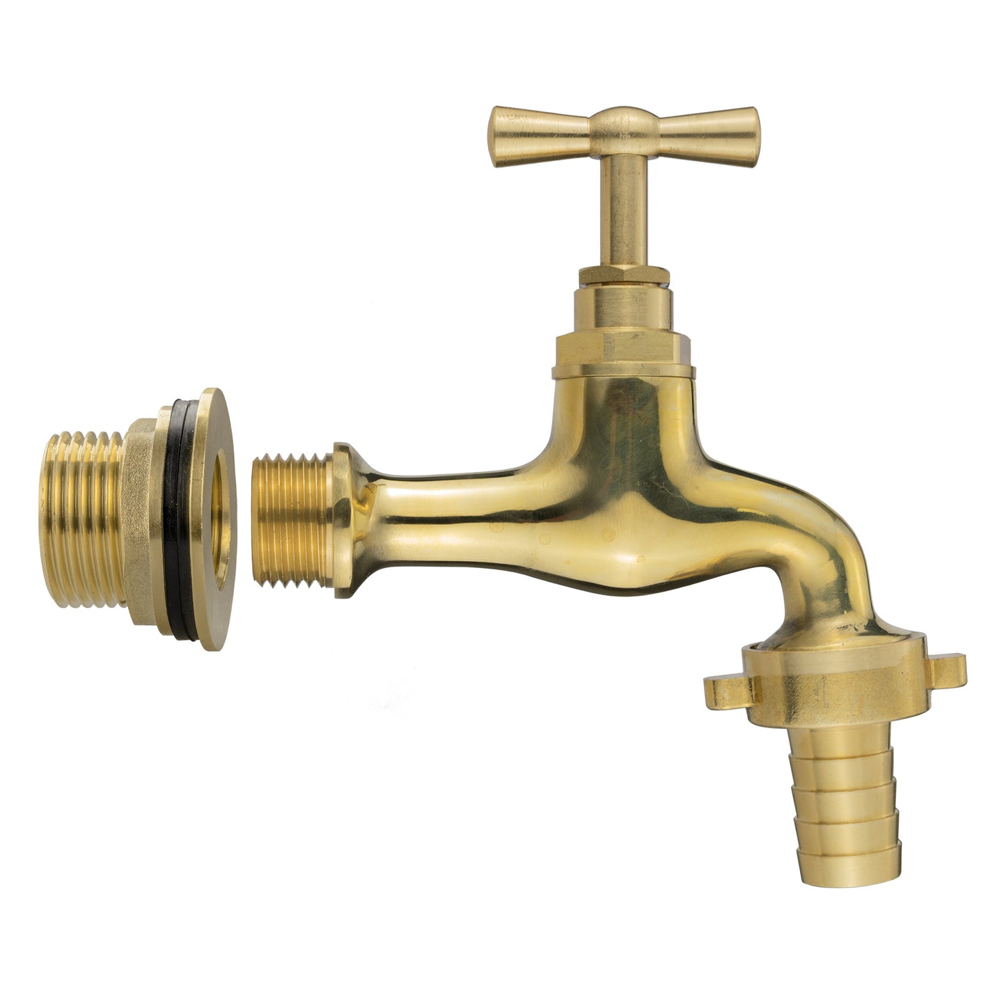 3/4’’ Brass Water Butt Set with 13mm Hose Tail Polished Brass Tap & Drill Bit