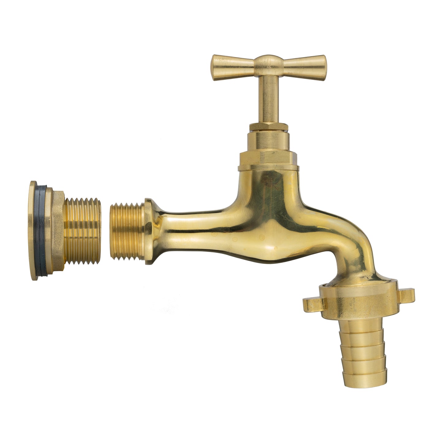 3/4’’ Brass Water Butt Set with 15mm Hose Tail Polished Brass Tap & Drill Bit