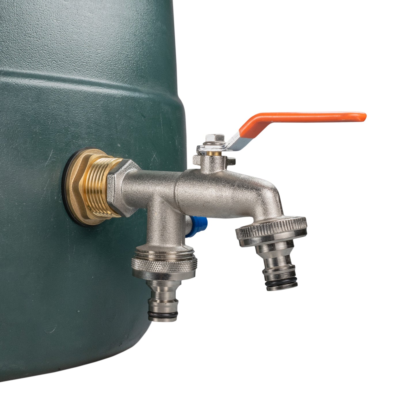 3/4" Brass Water Butt Set with Dual Quick Connect Tap & Drill Bit