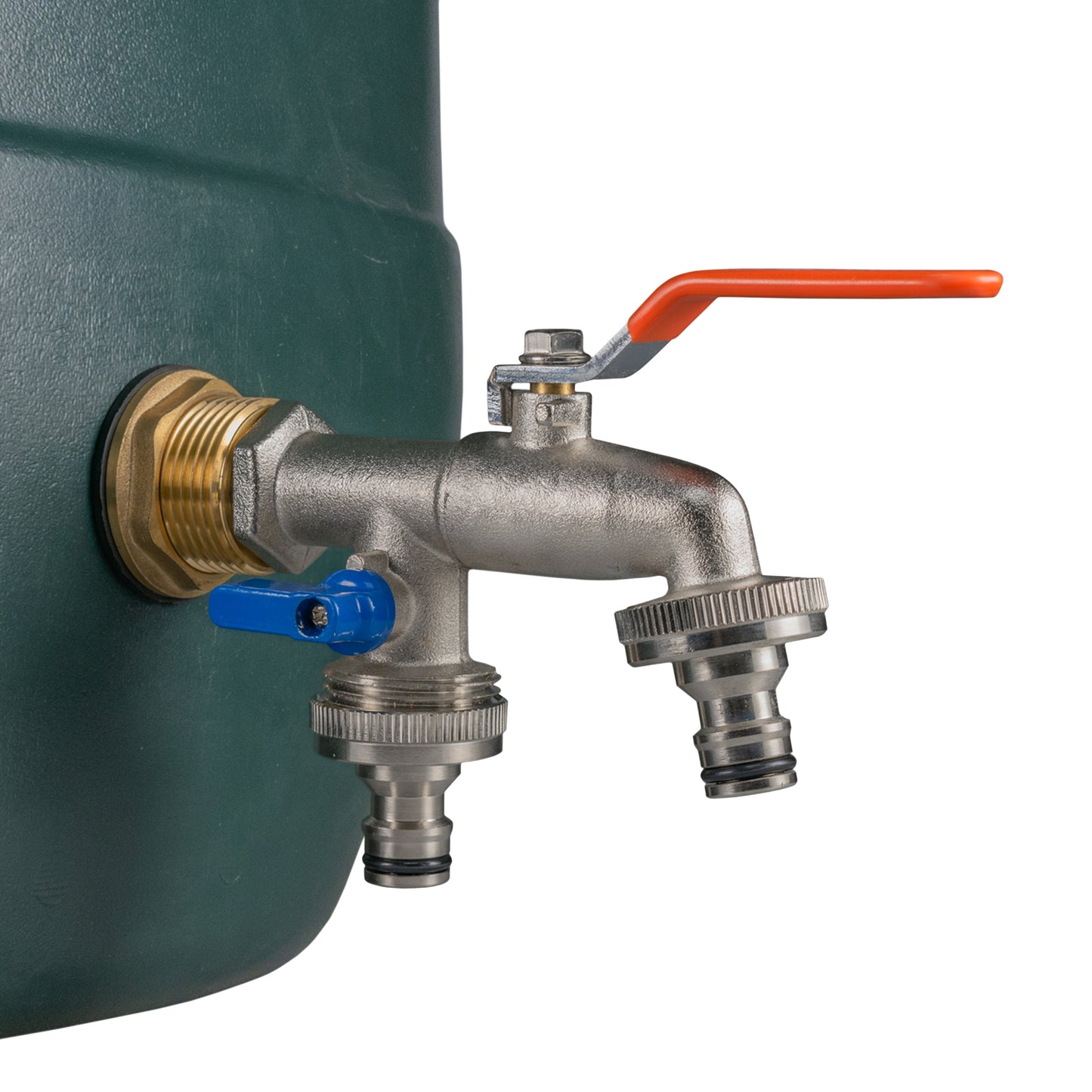 3/4" Brass Water Butt Set with Dual Quick Connect Tap & Drill Bit