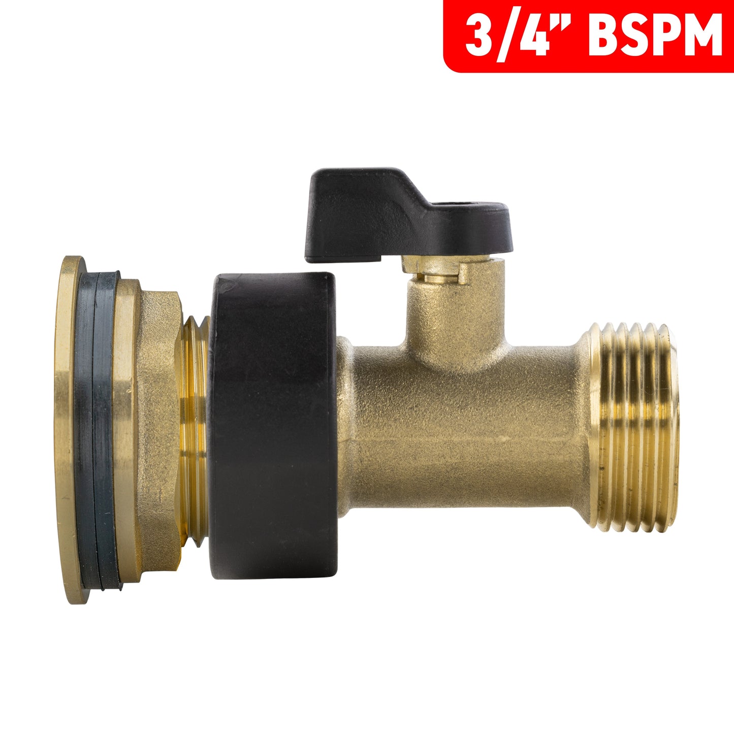 3/4" Water Butt Brass Fitting Set with Brass Valve & Drill Bit