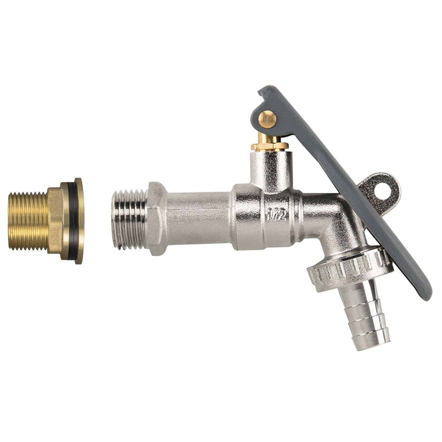 Brass Water Butt Set ¾″ with Hose Connector Tap and Lever Lock Mechanism