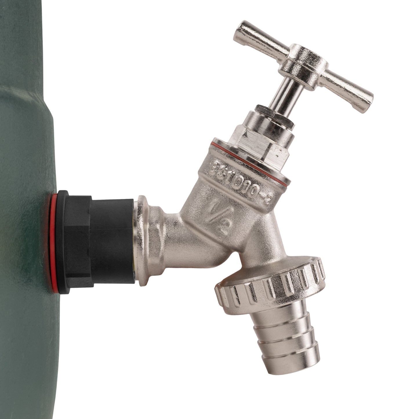 ½" Water Butt Set with Nickel-Plated Hose Barb Tap & Drill Bit