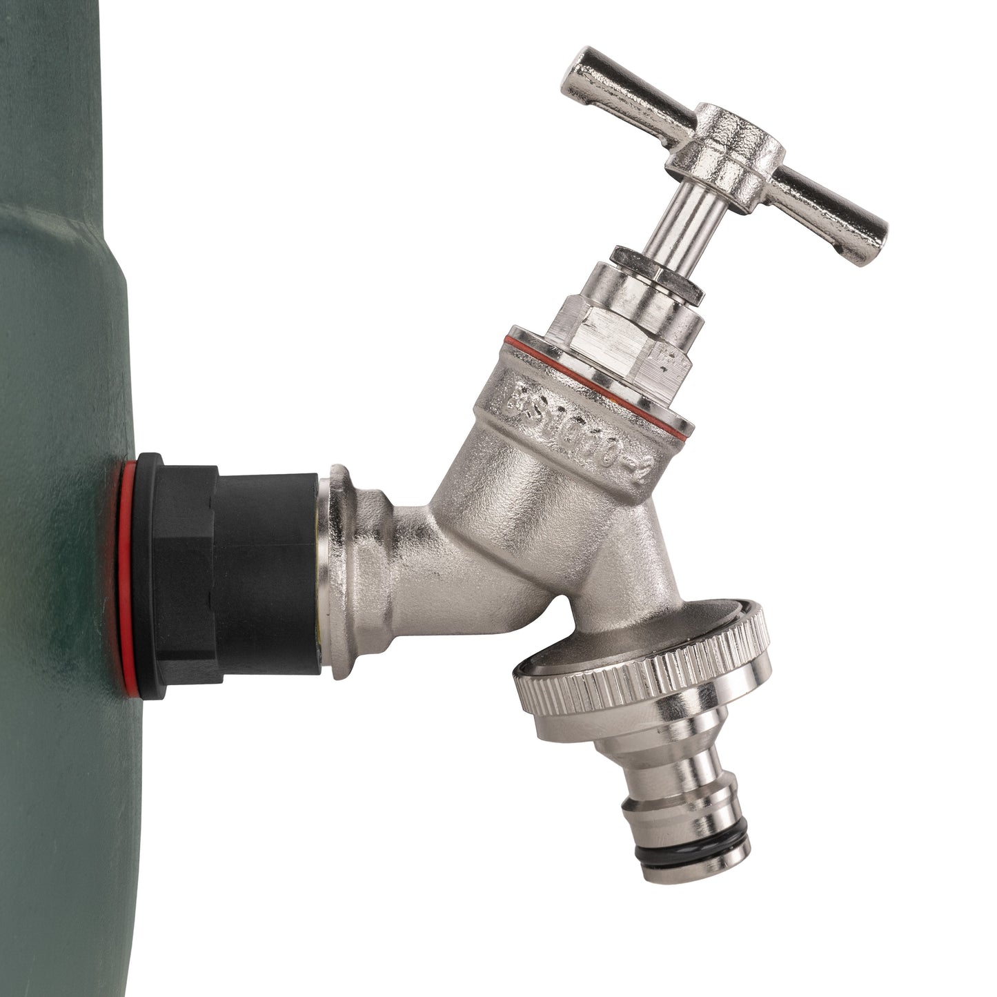 ½" Water Butt Set with Nickel-Plated Tap & Quick-Connect Outlet + Drill Bit