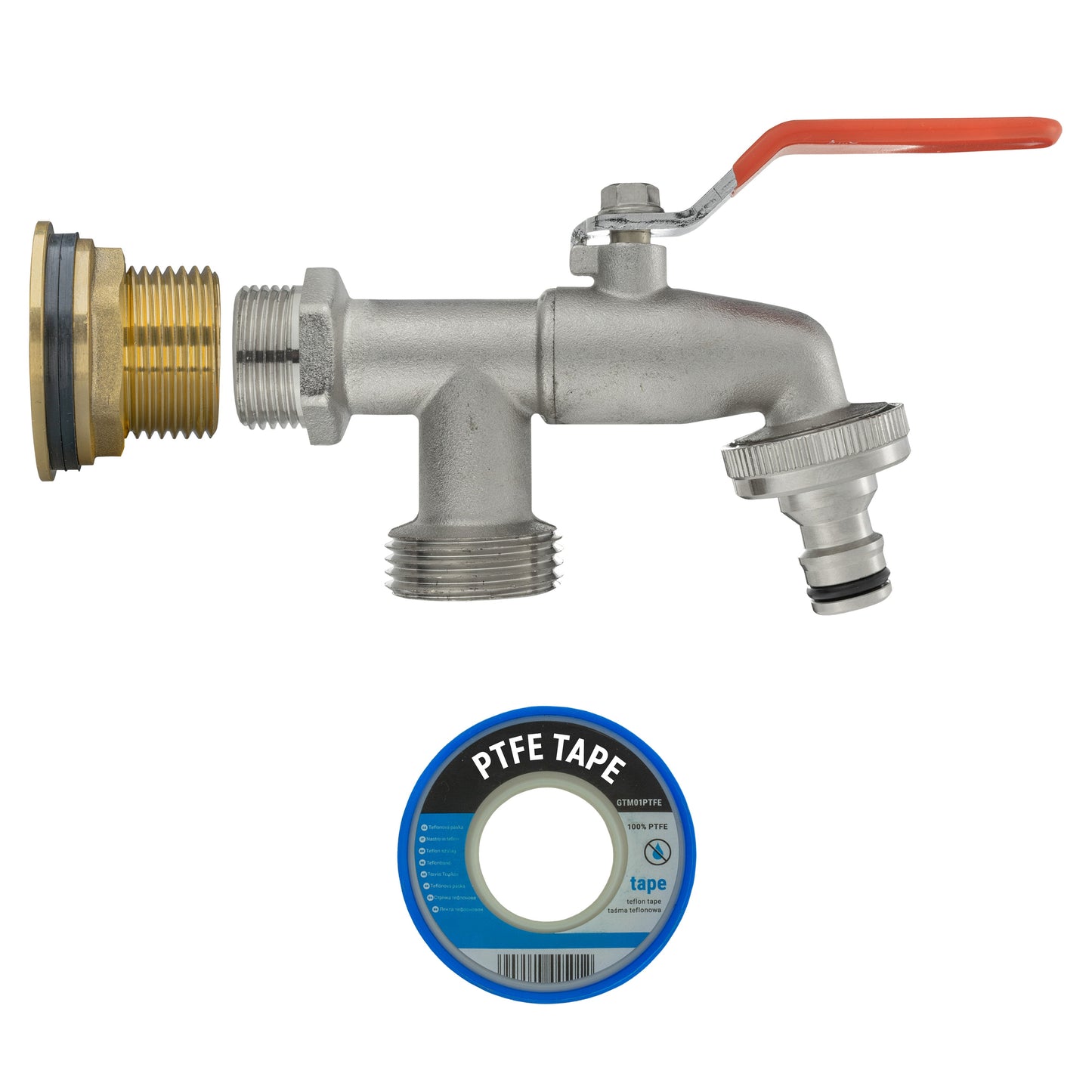 1” Water Butt Brass Set Including Dual Tap