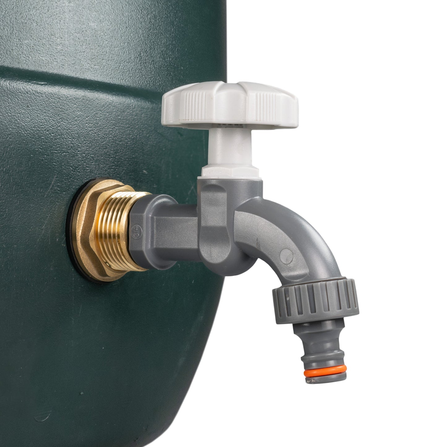 1’’ Water Butt Brass Set with Grey Garden Tap & Hole Saw Cutter