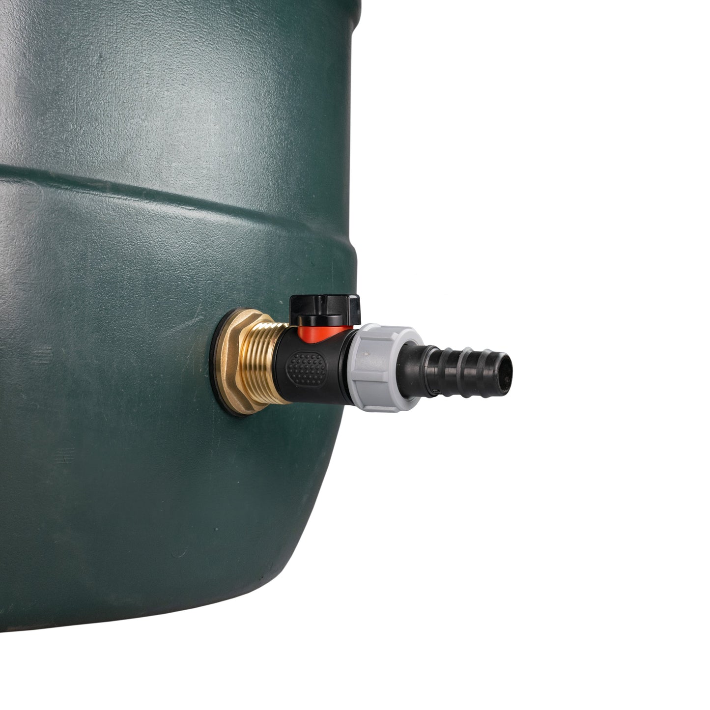 1" Brass Water Butt Set Including Inline Valve & 20mm Barb Connector
