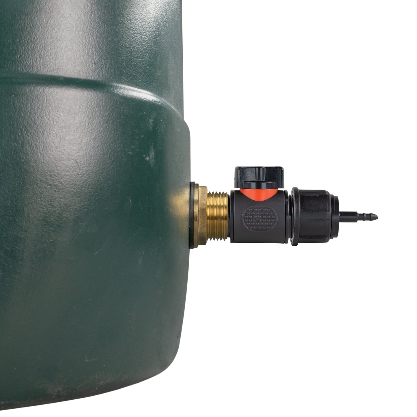 1" Brass Water Butt Set Including Inline Valve & 4mm Barb Connector