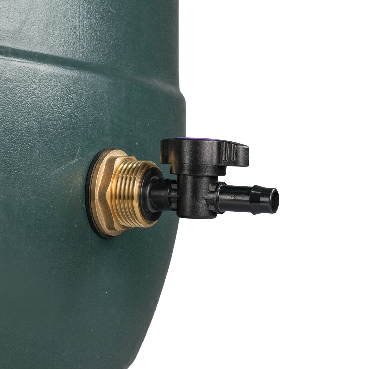 1" Brass Water Butt Set Including Inline Valve & 13mm Barb Irrigation Connector