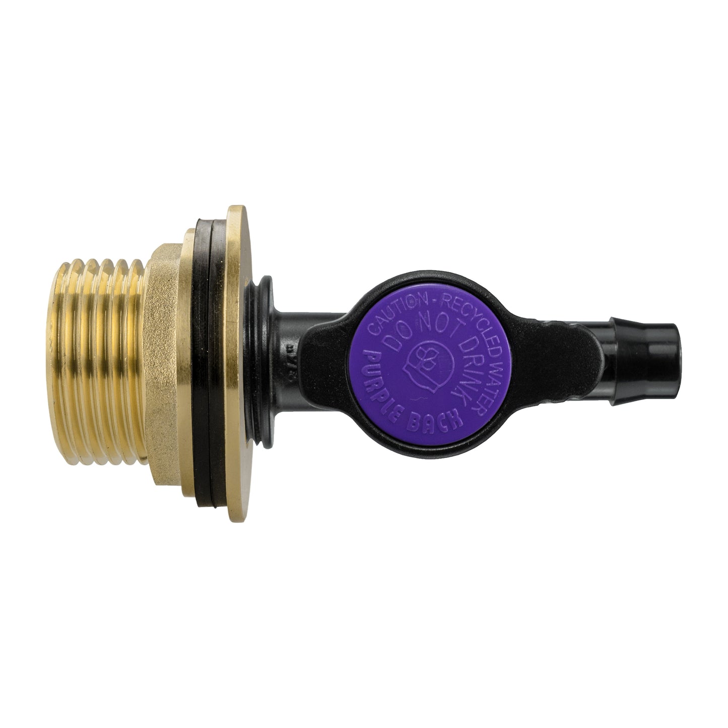 1" Brass Water Butt Set Including Inline Valve & 13mm Barb Irrigation Connector