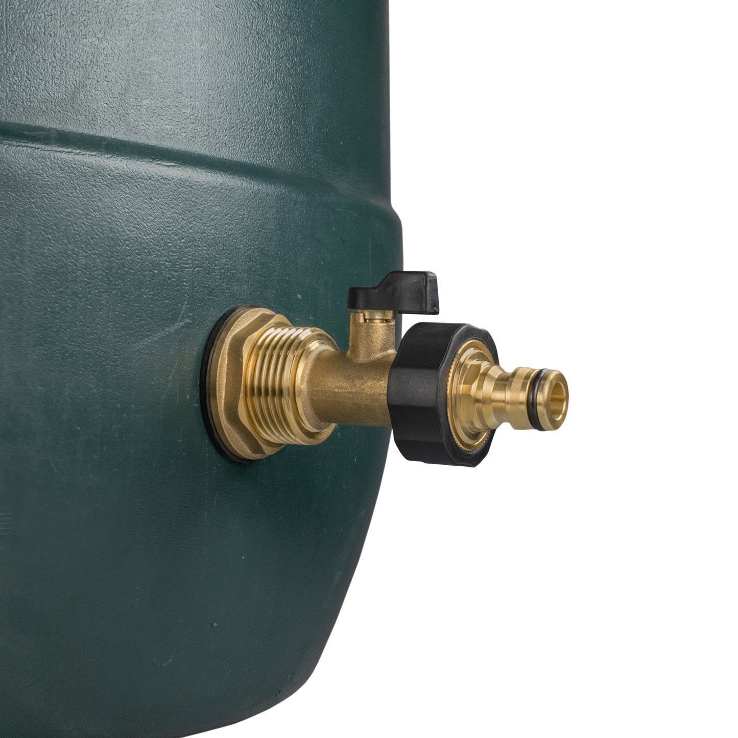 1” Brass Water Butt Set Including Brass Valve with Quick-Connect Fitting