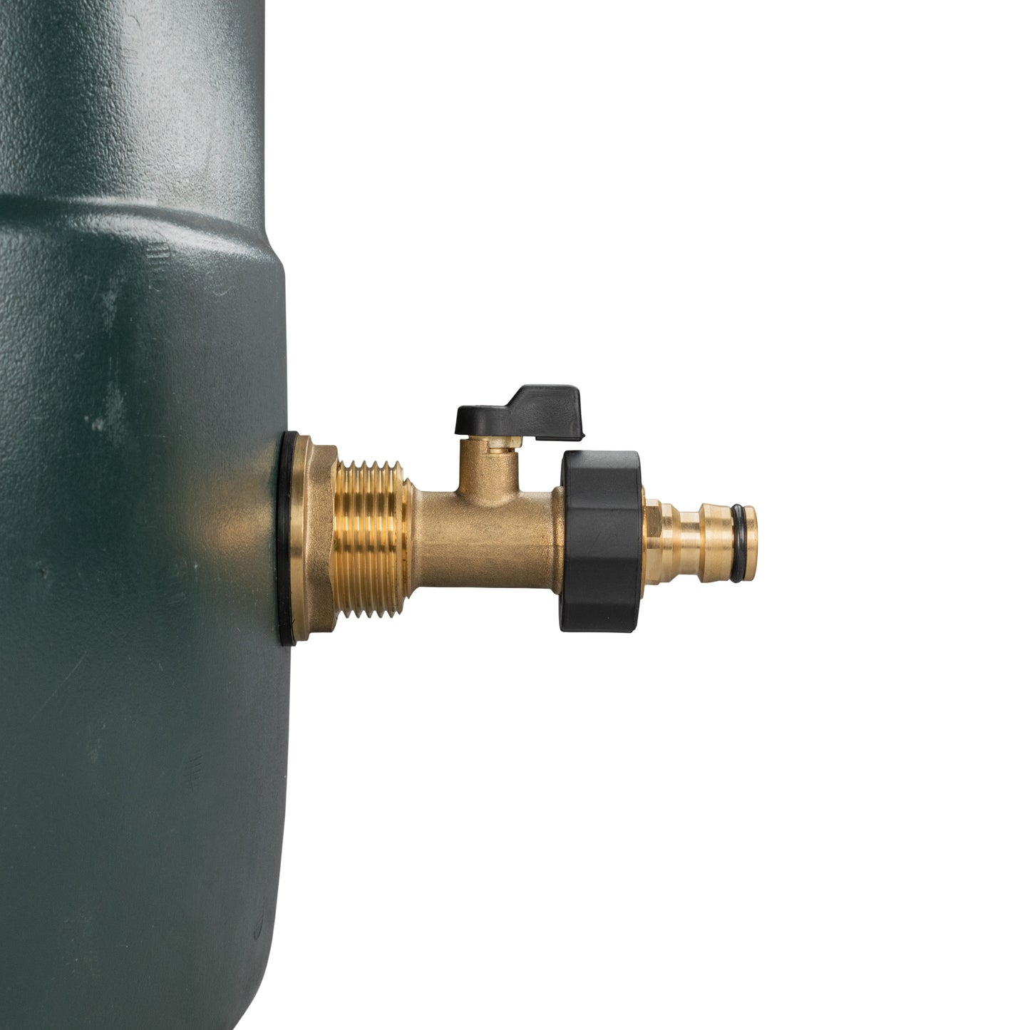 1” Brass Water Butt Set Including Brass Valve with Quick-Connect Fitting