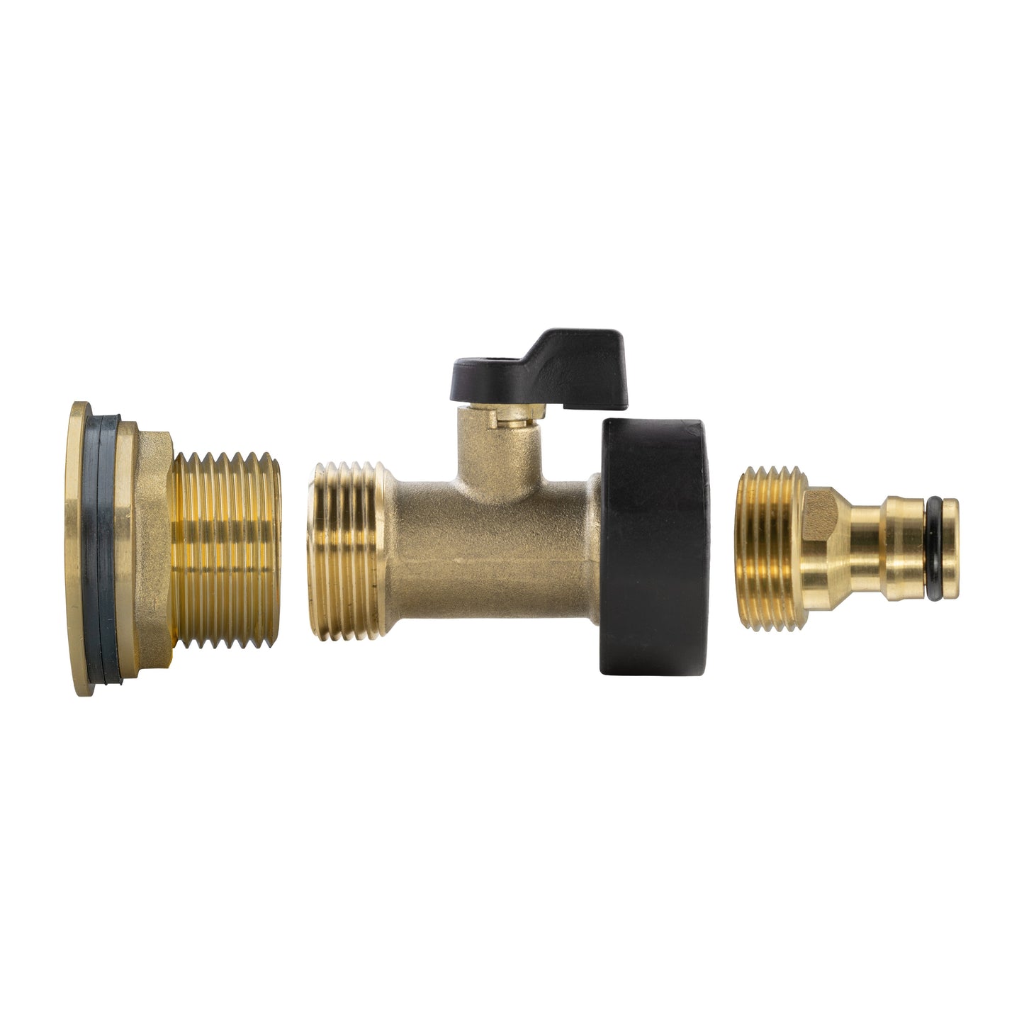 1” Brass Water Butt Set Including Brass Valve with Quick-Connect Fitting