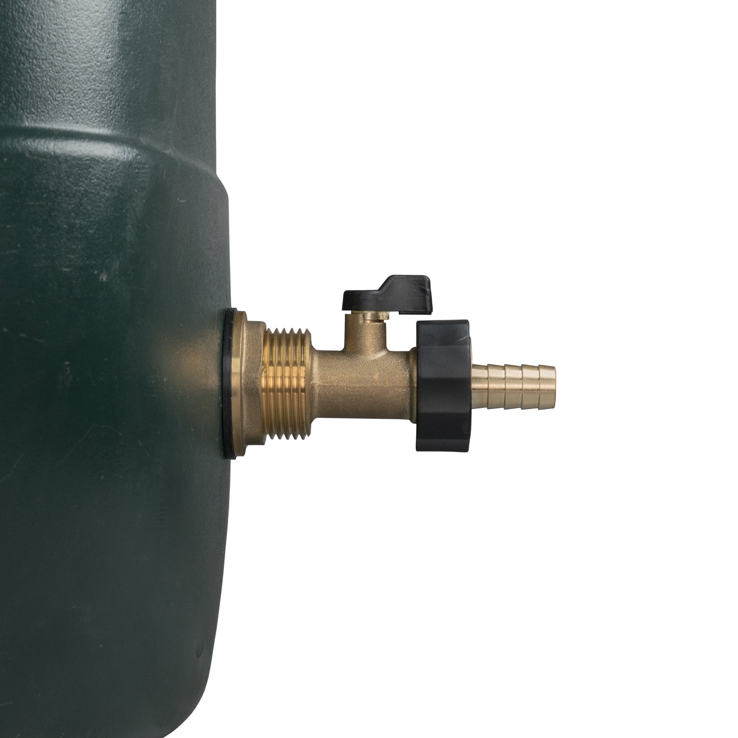 1" Brass Water Butt Set with Brass Tap, 13mm Hose Barb & Drill Bit