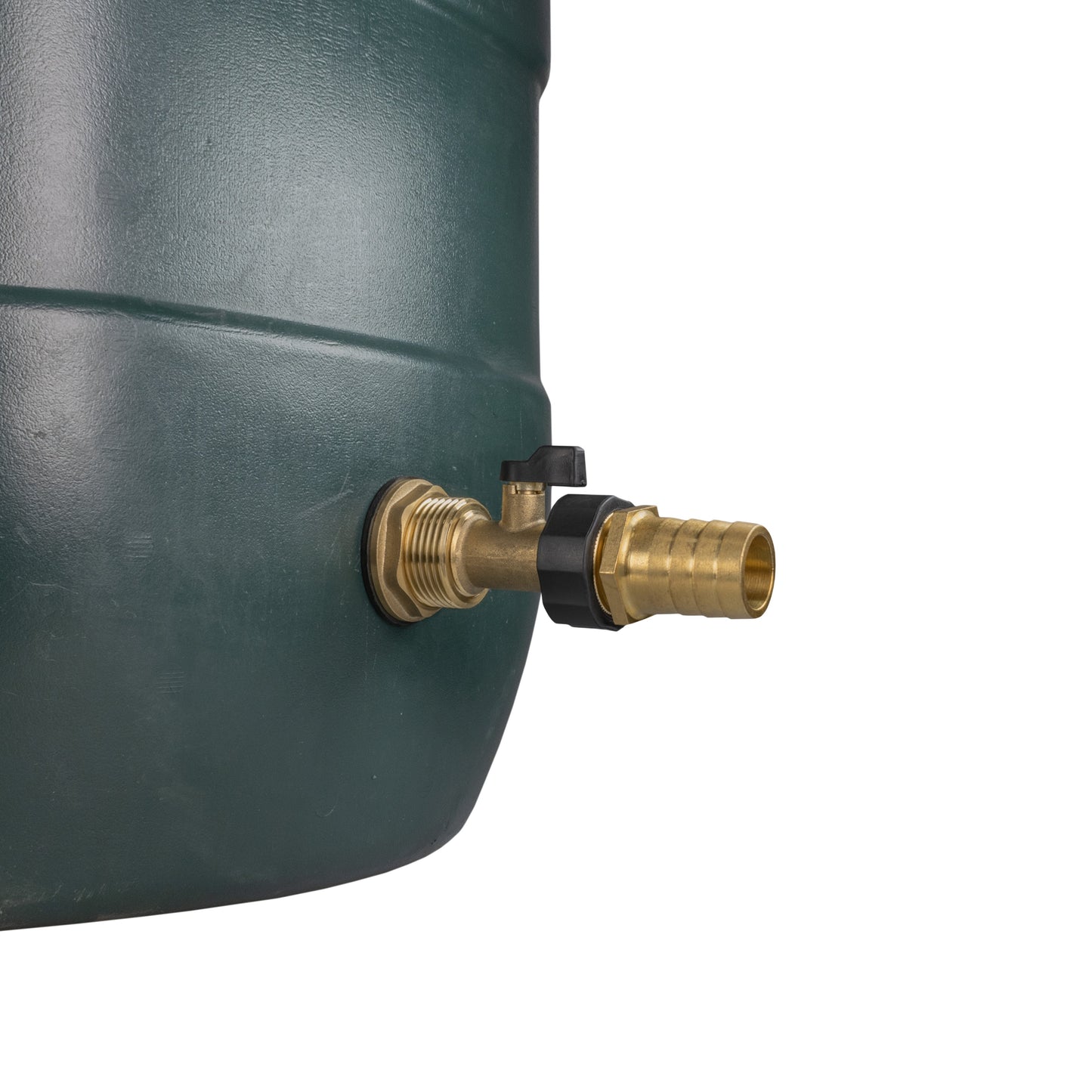 1" Brass Water Butt Set with 25mm Hose Barb, Brass Tap & Drill Bit