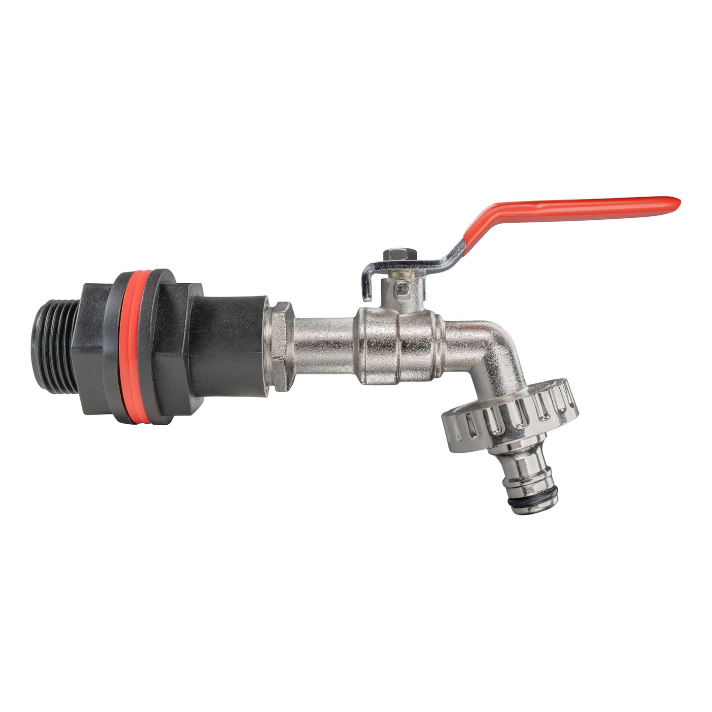 3/4" Water Butt Fitting Set with Quick-Connect Lever Tap & Drill Bit