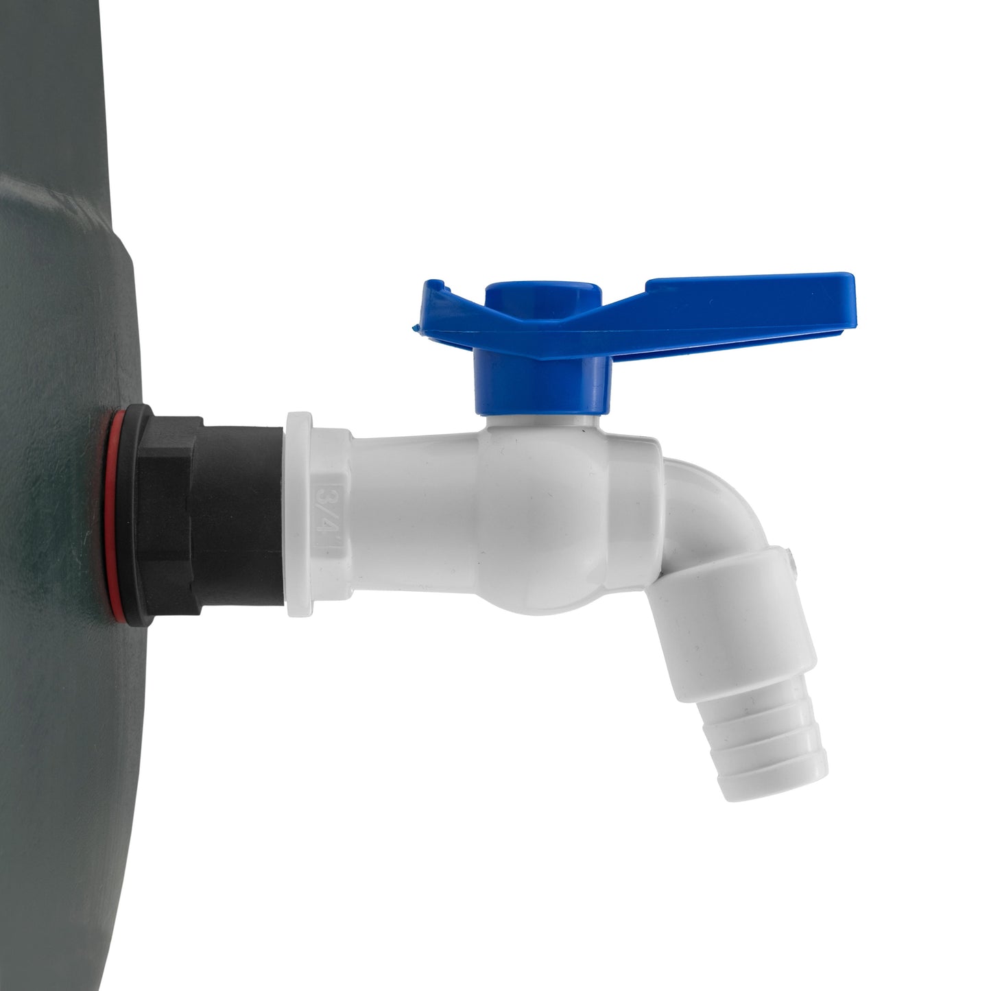 3/4" Water Butt Fitting Set with White PVC Tap and Drill Bit