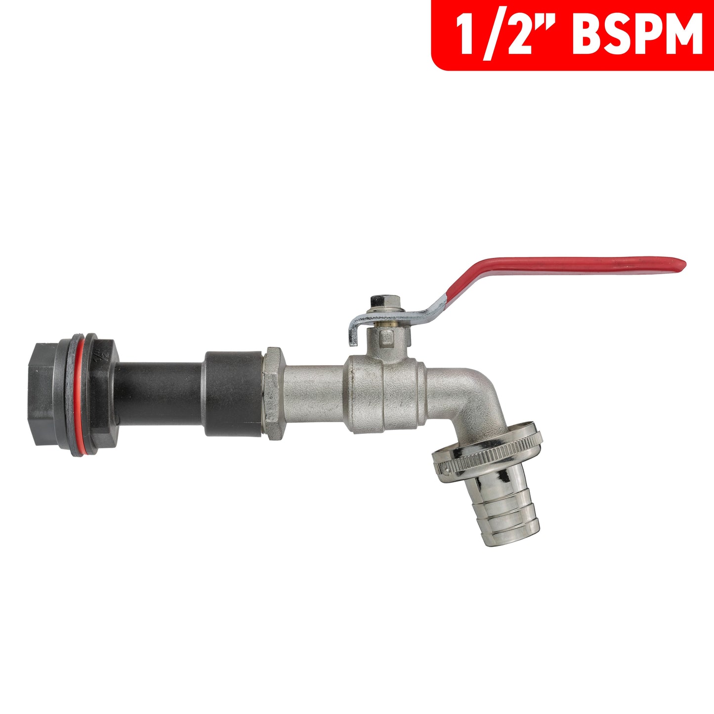 1/2" Water Butt Extension Set with Brass Lever Tap & Drill Bit