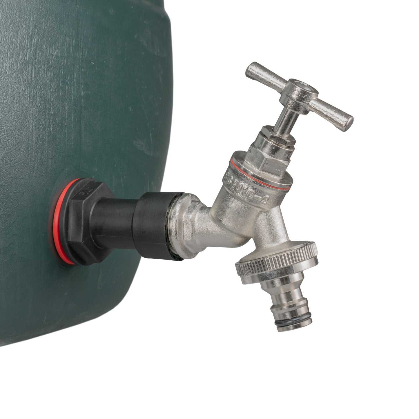 ½" Water Butt Extension Set with Nickel-Plated Tap and Quick-Connect Fitting