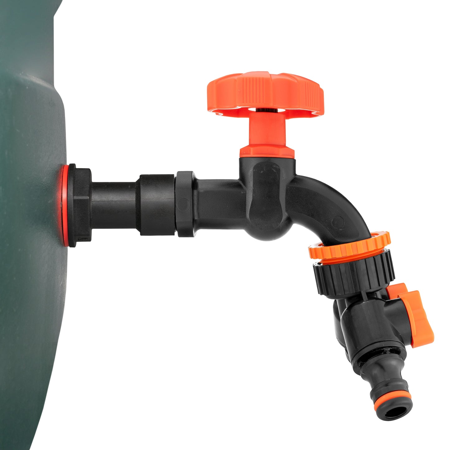 1/2’’ Water Butt Extension Set with Black Tap, Dual Outlet Splitter & Hole Saw