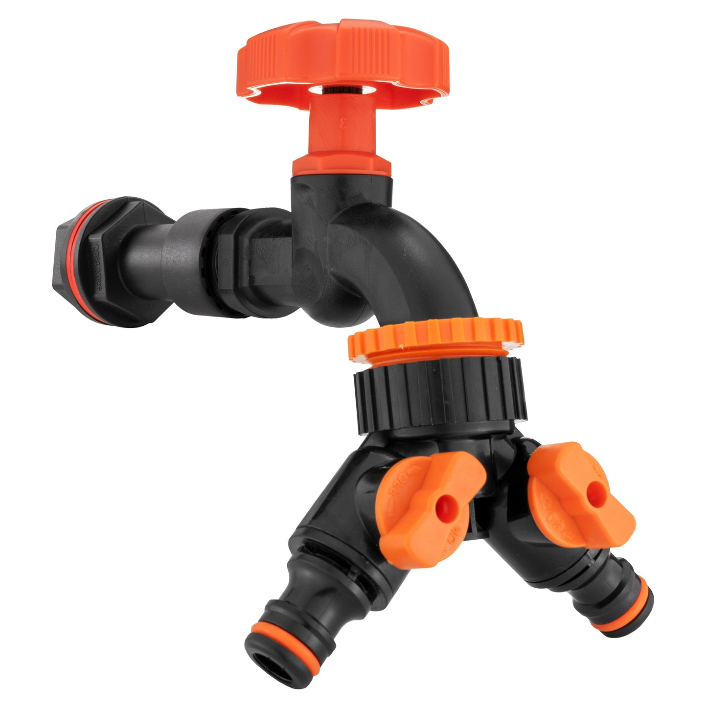1/2’’ Water Butt Extension Set with Black Tap, Dual Outlet Splitter & Hole Saw