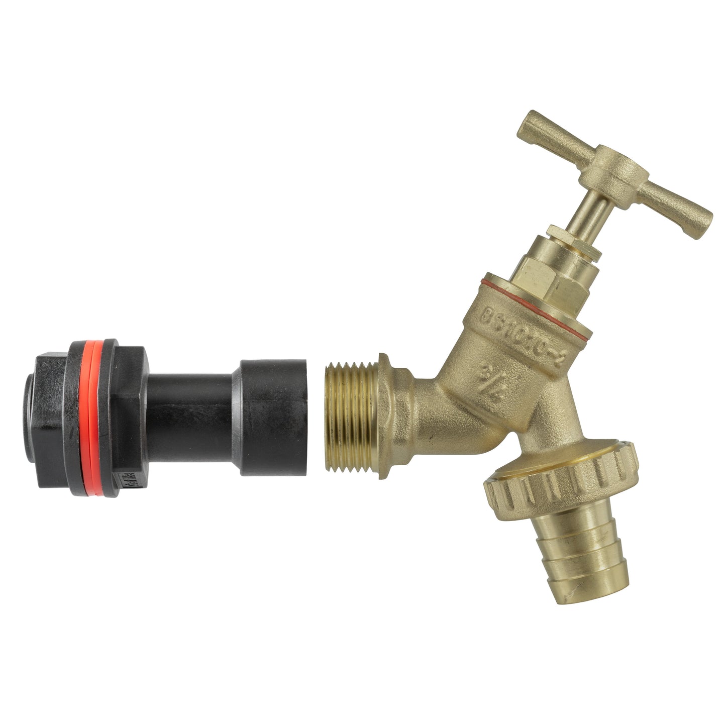 3/4" Rainwater Butt Extension Set with Brass Barbed Tap