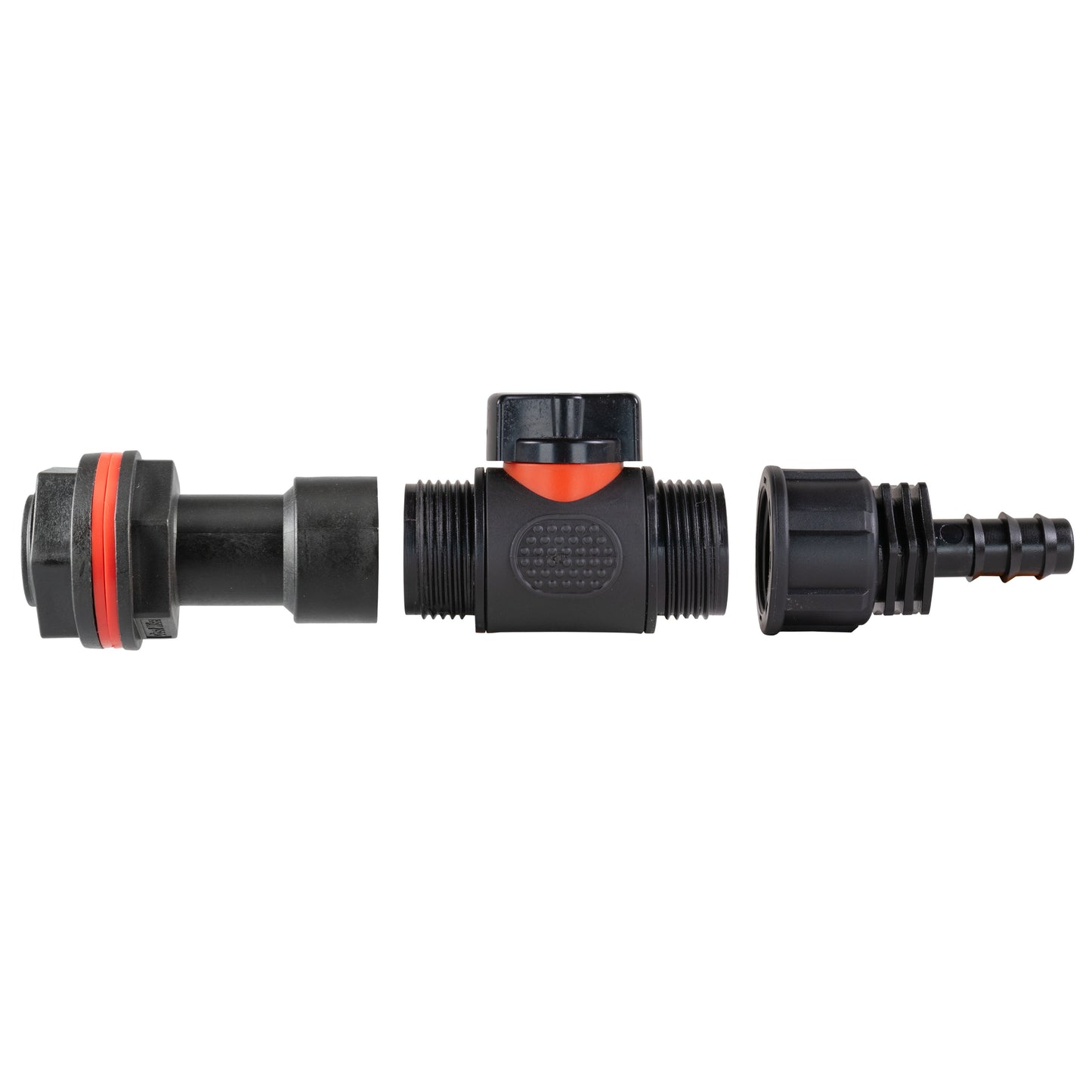 3/4" Water Butt Set with In-Line Tap, 16mm Barb Connector & Drill Bit