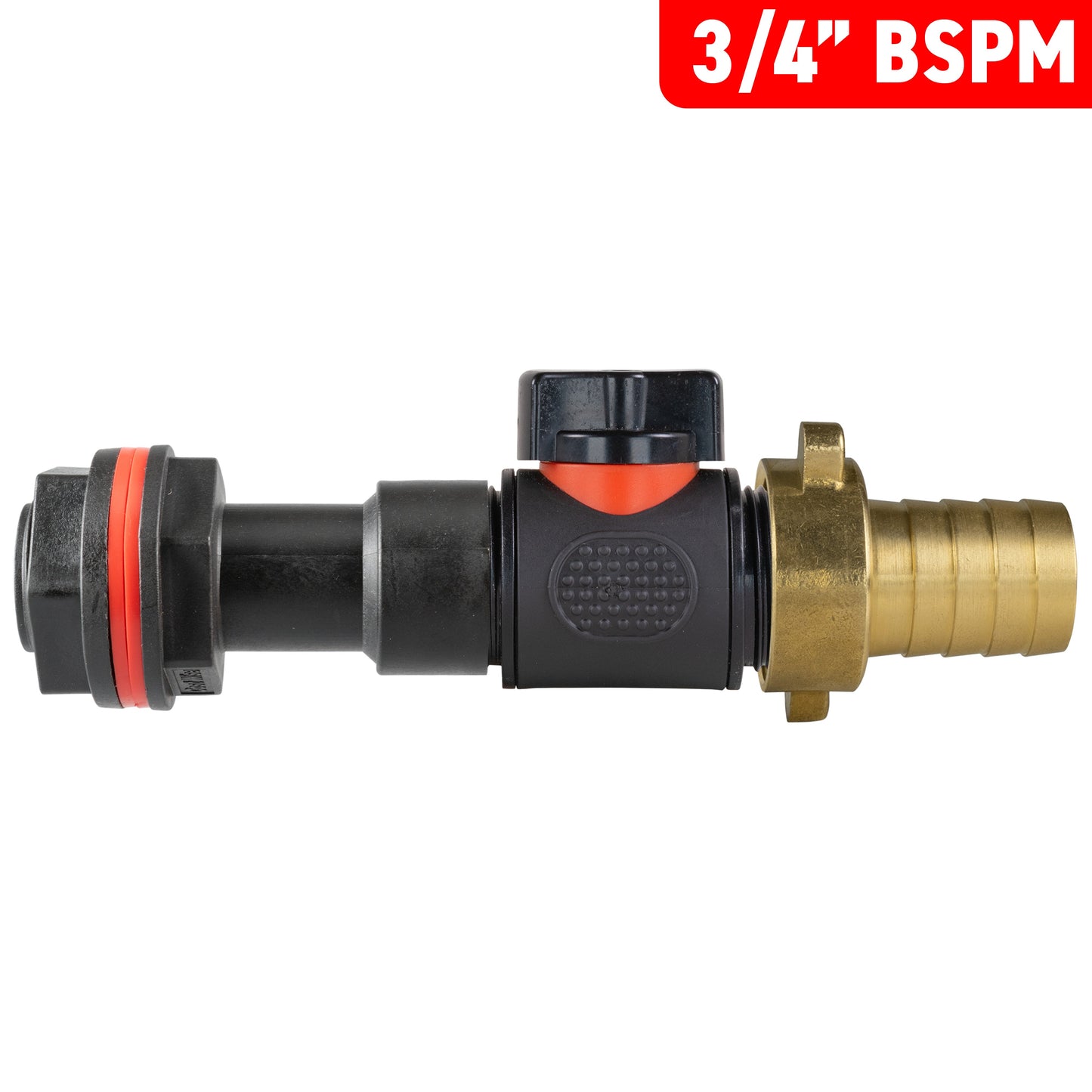 3/4" Water Butt Extension Set with In-Line Valve, 3/4’’ Brass Hose Tail & Drill Bit