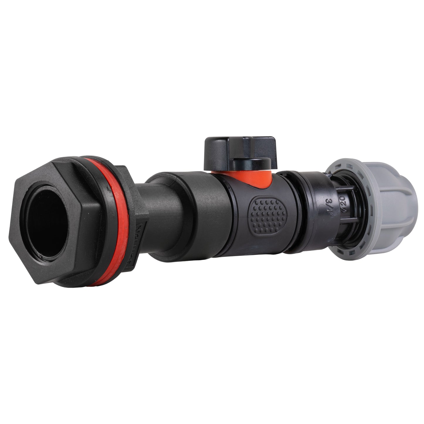 3/4’’ Water Butt Extension Set with In-Line Valve, 20mm MDPE Connector & Hole Saw