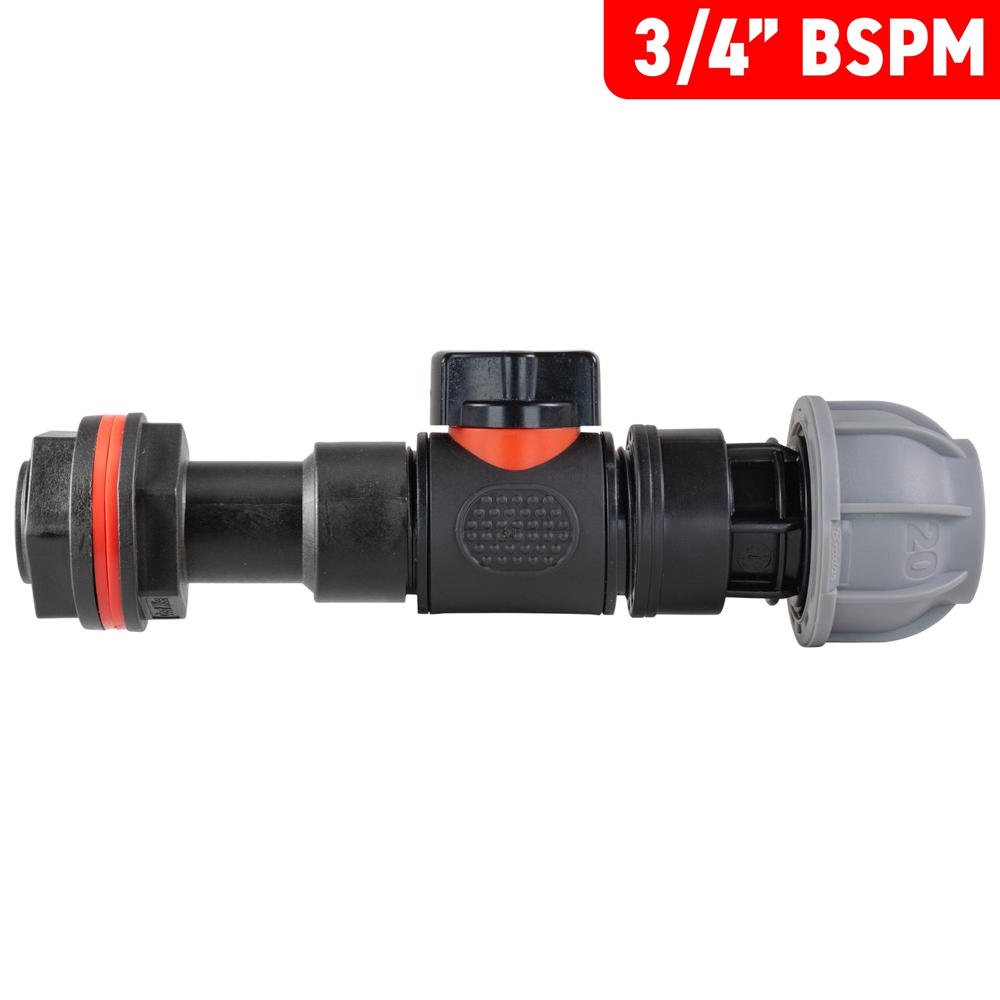 3/4’’ Water Butt Extension Set with In-Line Valve, 20mm MDPE Connector & Hole Saw