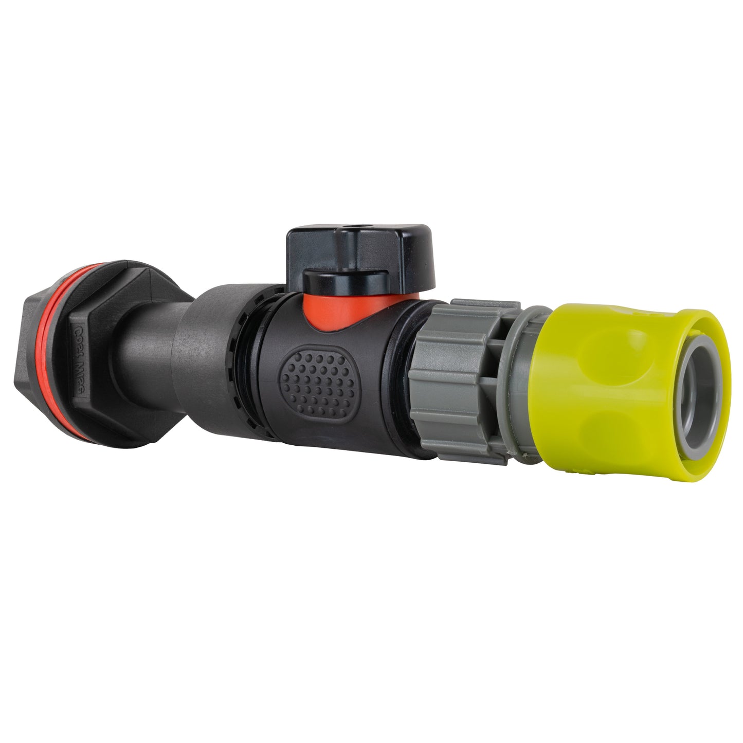 3/4" Water Butt Extension Set with In-Line Valve & Lime Female Quick Connector + Hole Saw