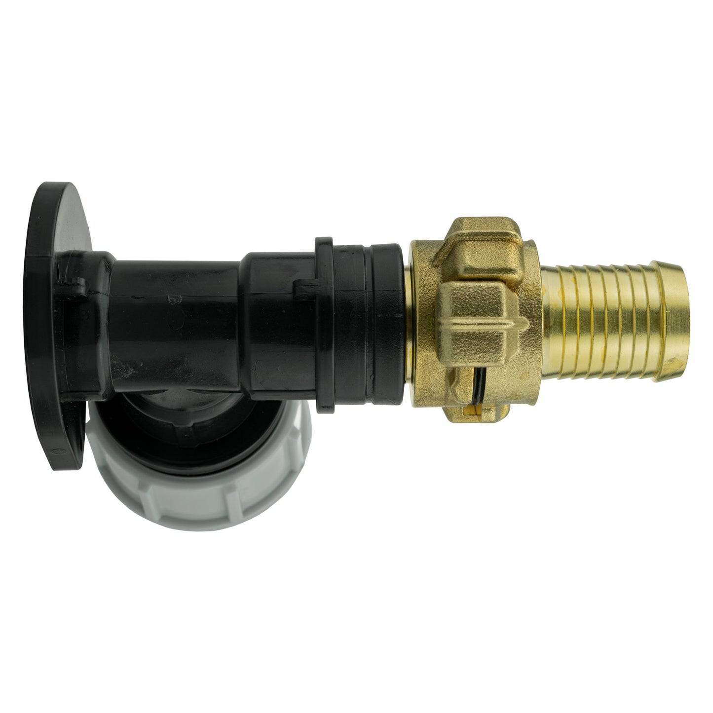 20mm MDPE Wall Flange Set with 25mm Barbed Geka Fittings
