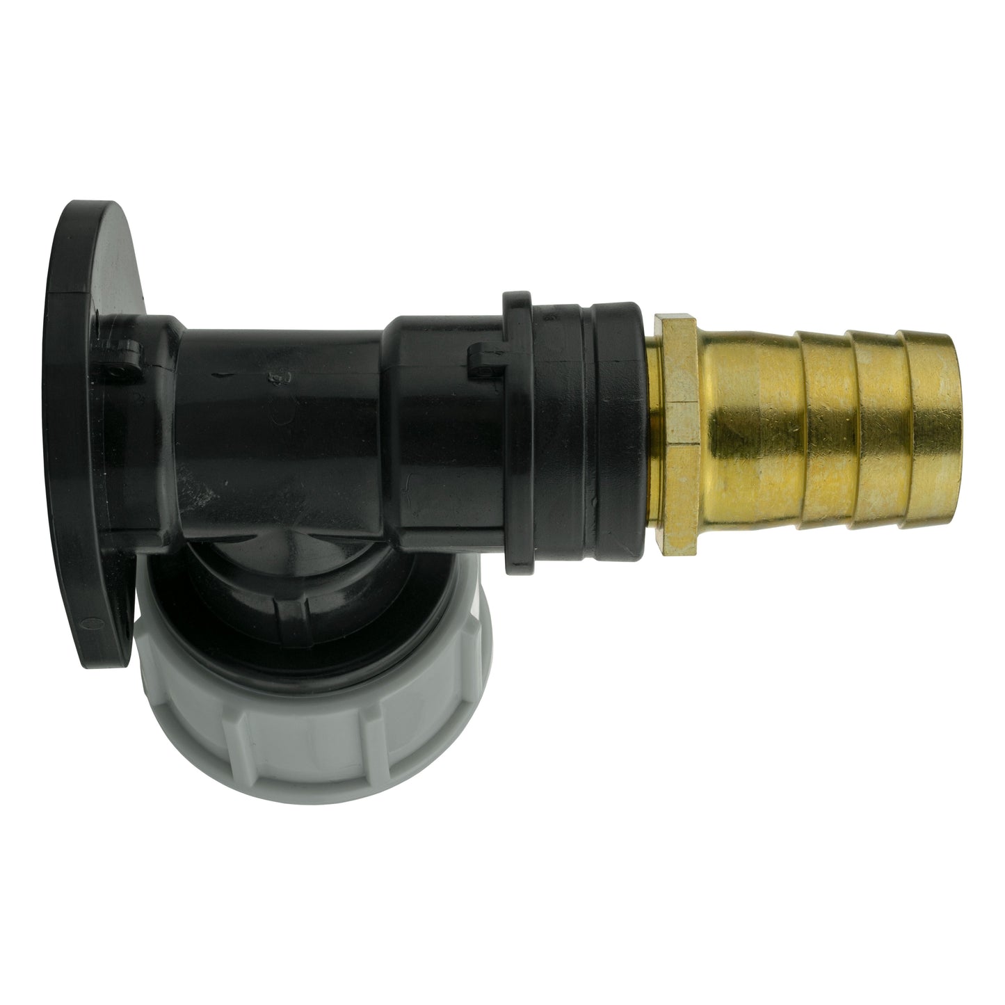 25mm MDPE Wall Flange Set with 25mm Brass Barb Fitting