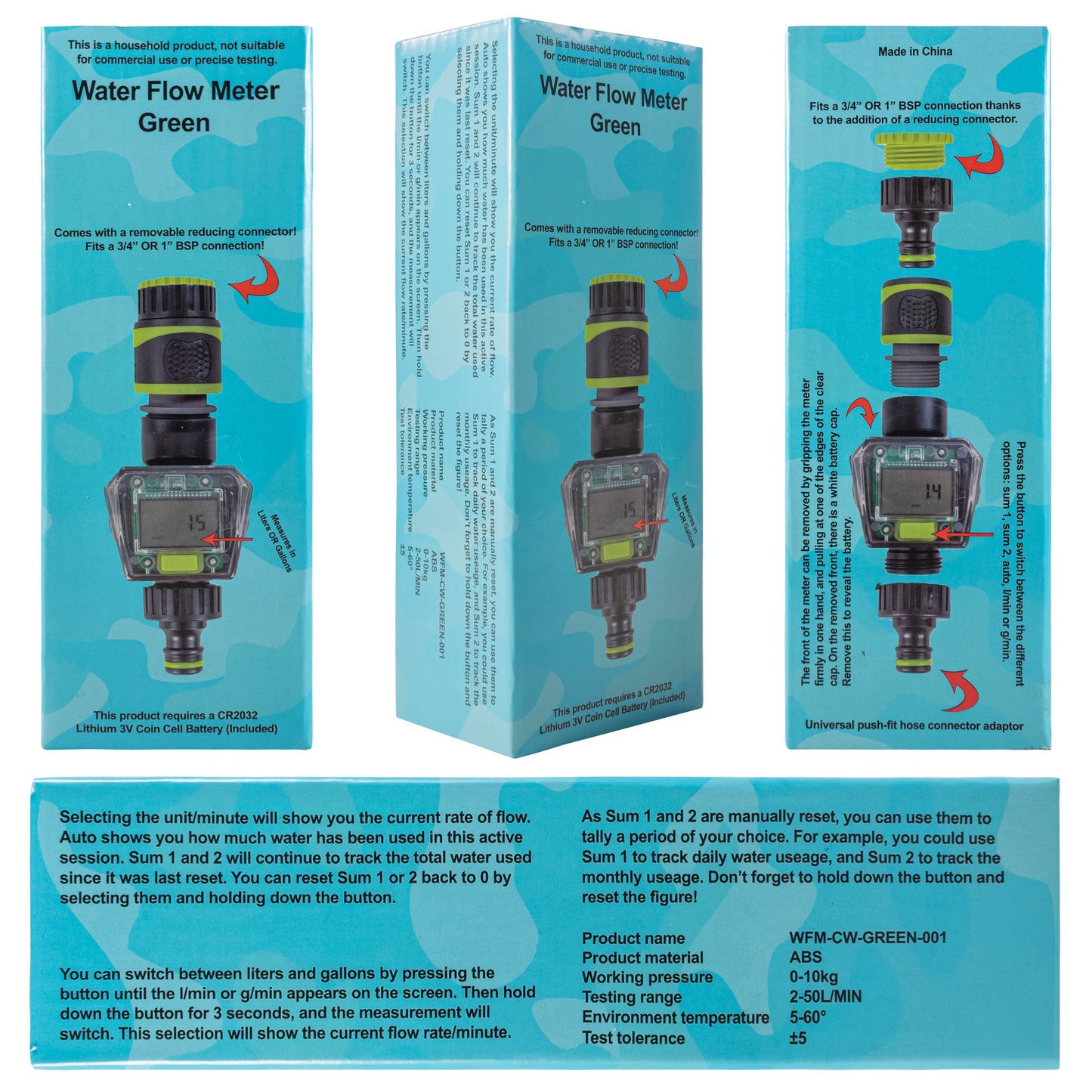 Green Water Flow Indicator