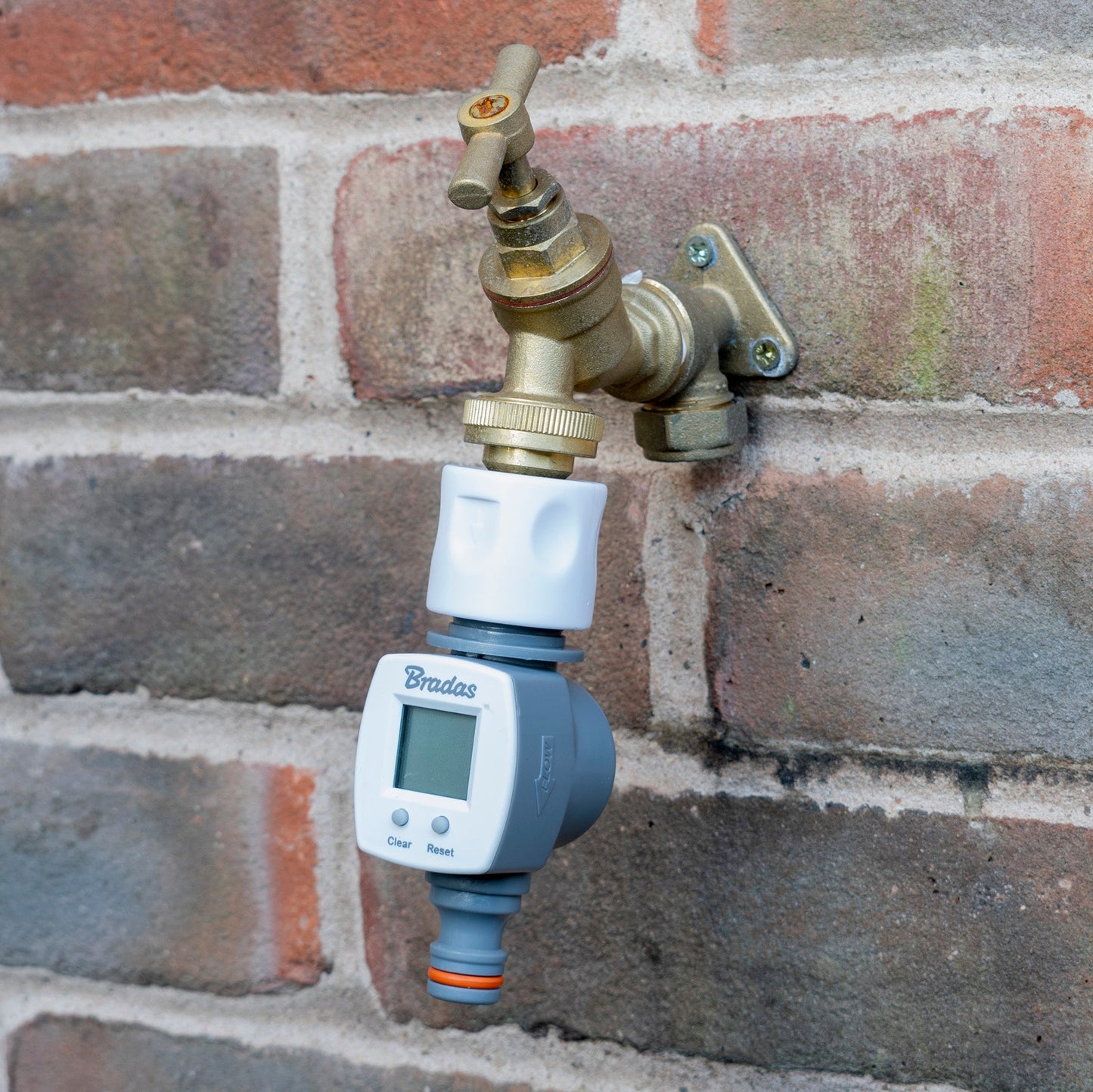 Water Flow Meter with Quick Snap-On Fitting