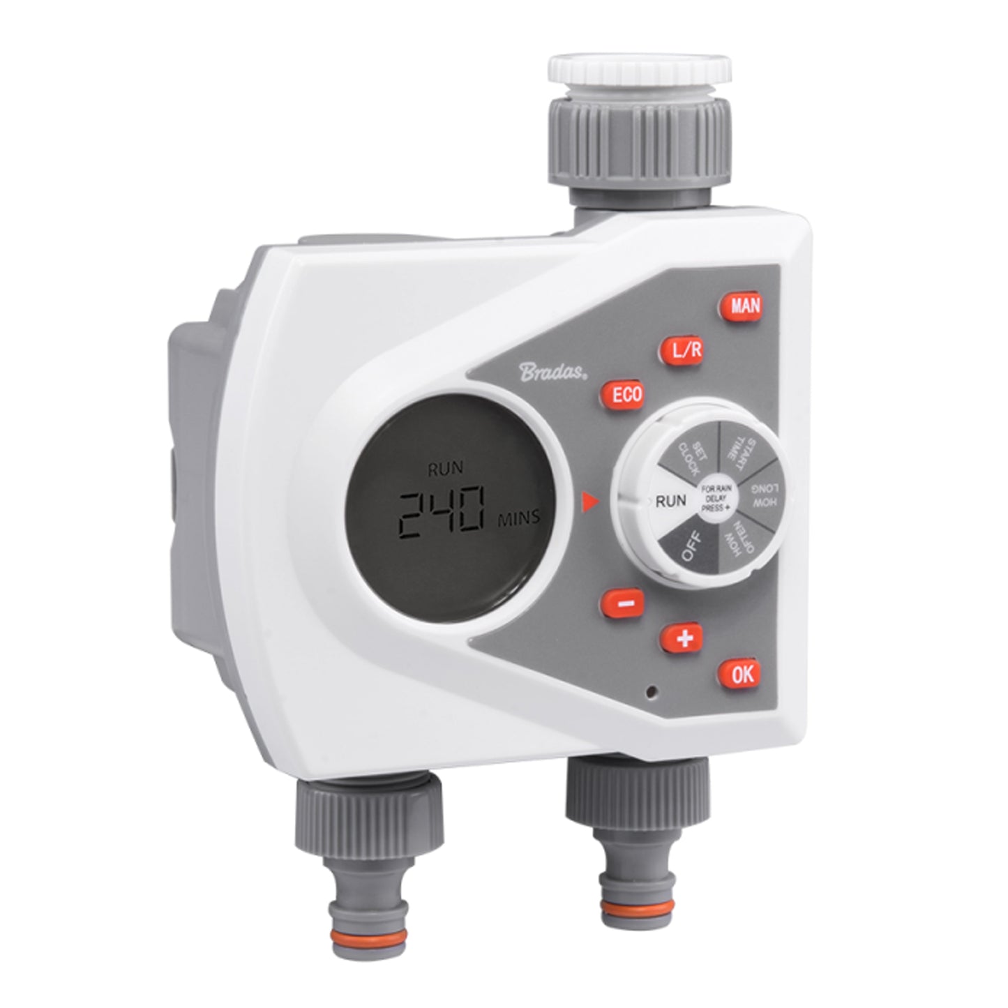 White Line Dual-Outlet Electronic Water Timer Controller
