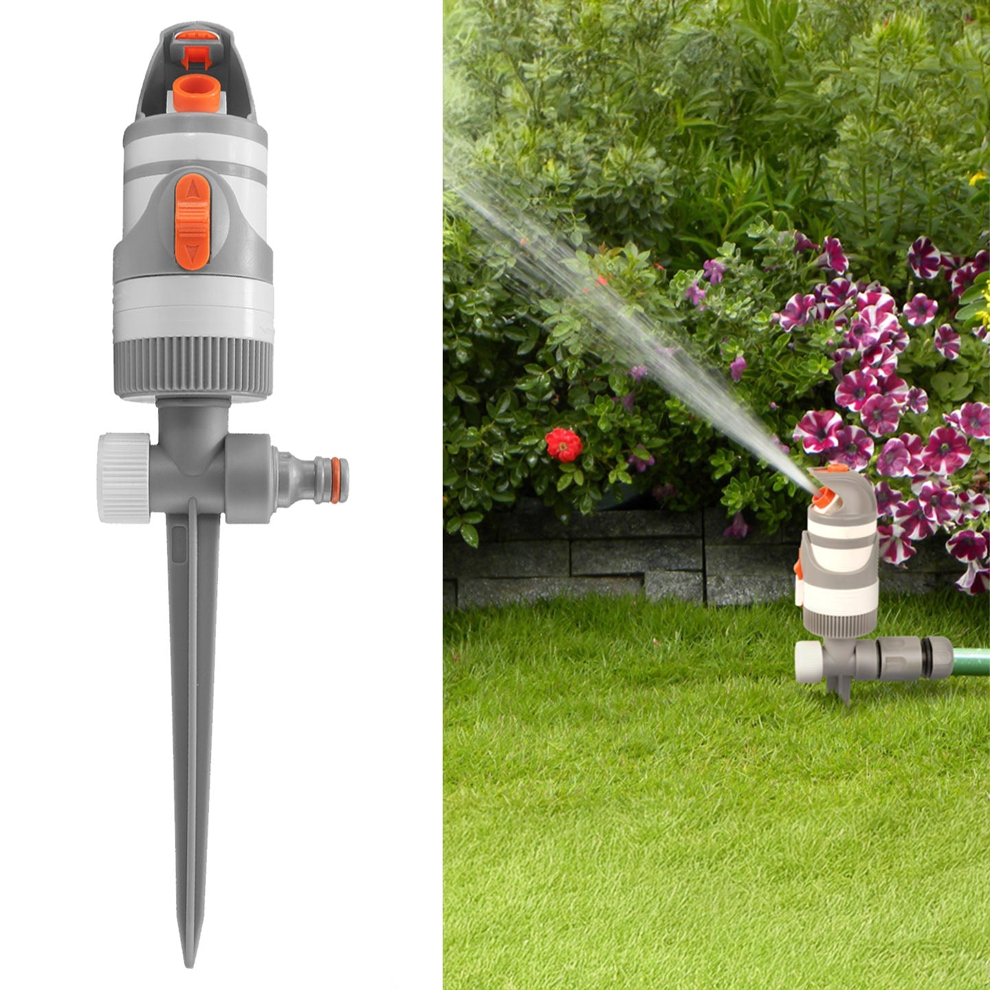 White Line Gear Drive Sprinkler with 2 Spray Patterns