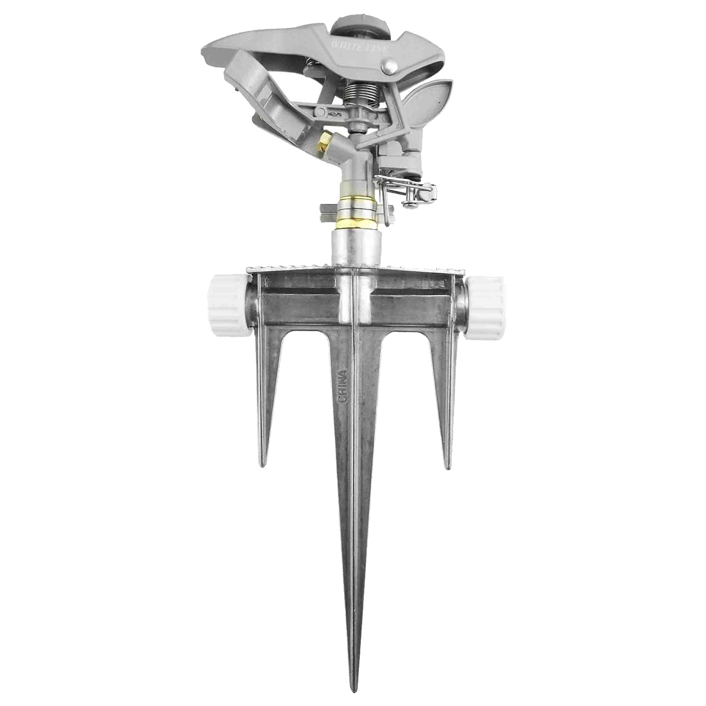 Triton Series White Line Pulsating Garden Sprinkler