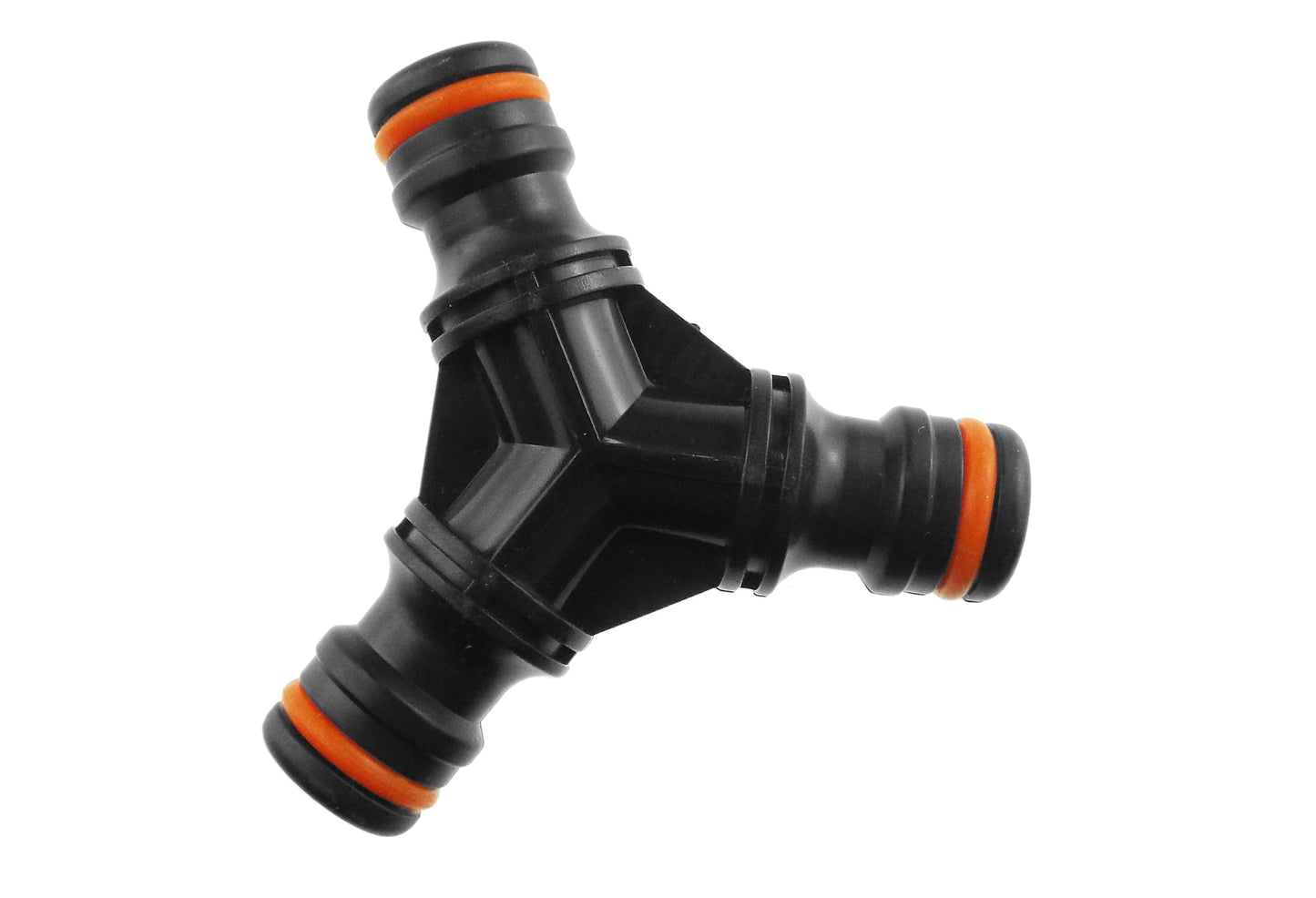 Black Three-Way Male Snap-On Connector