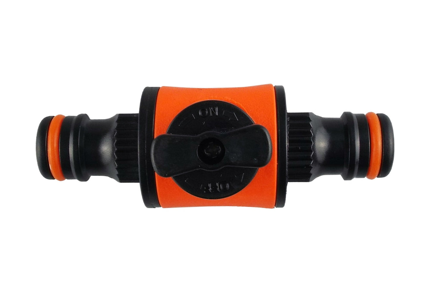 Cost Wise Male‑Male Quick‑Connect Inline Hose Valve Black/Orange