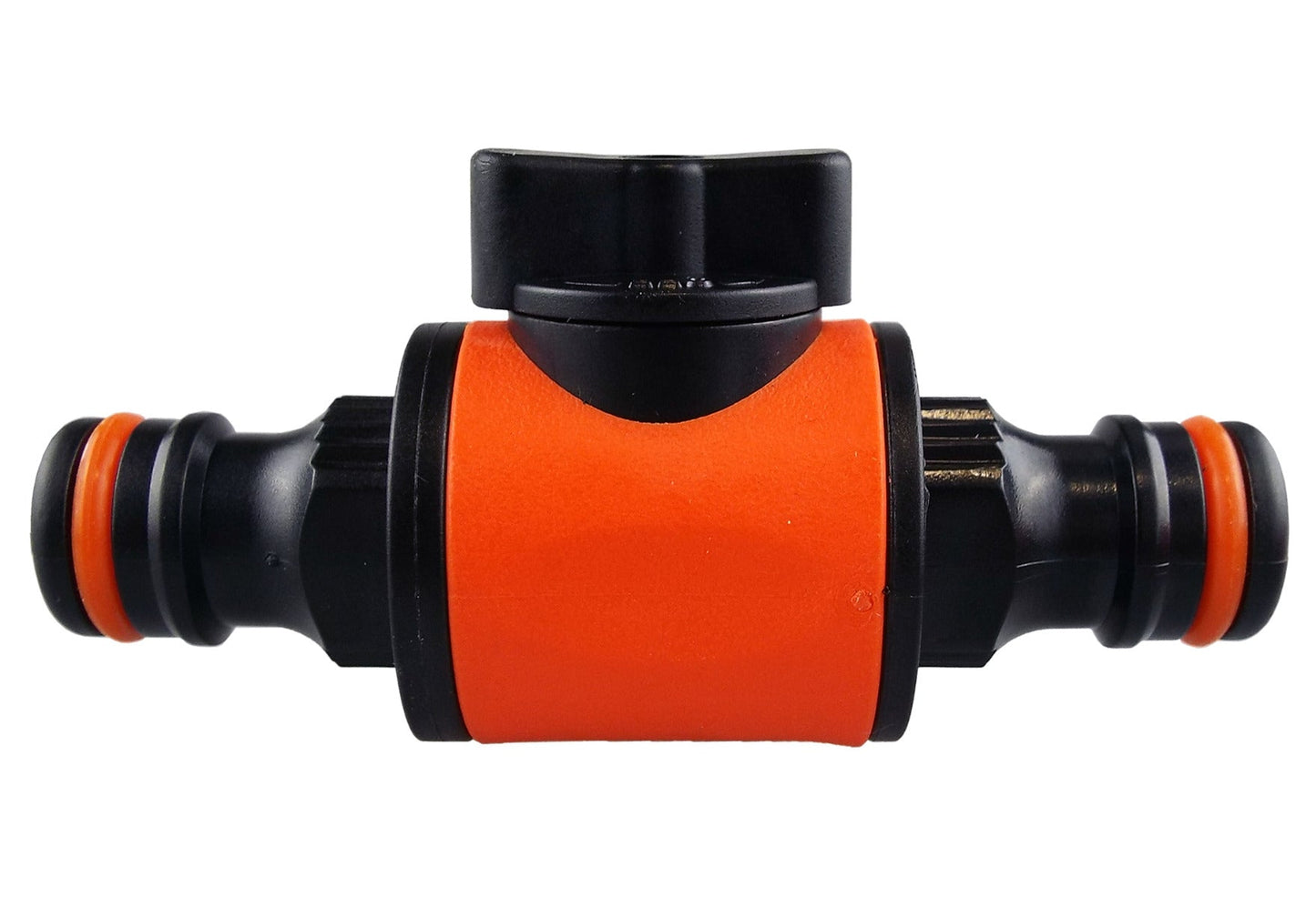 Cost Wise Male‑Male Quick‑Connect Inline Hose Valve Black/Orange
