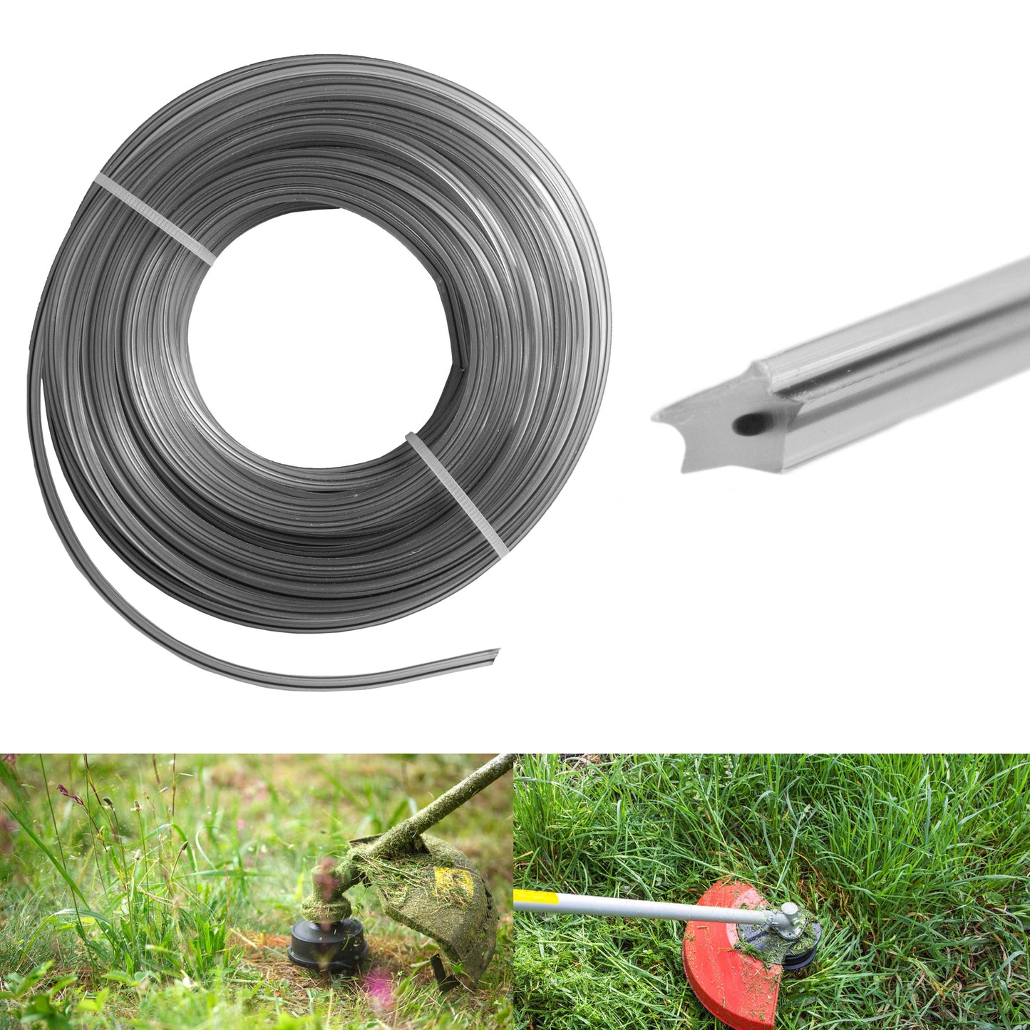 Black Double Star Strimmer Line – 3mm x 15m