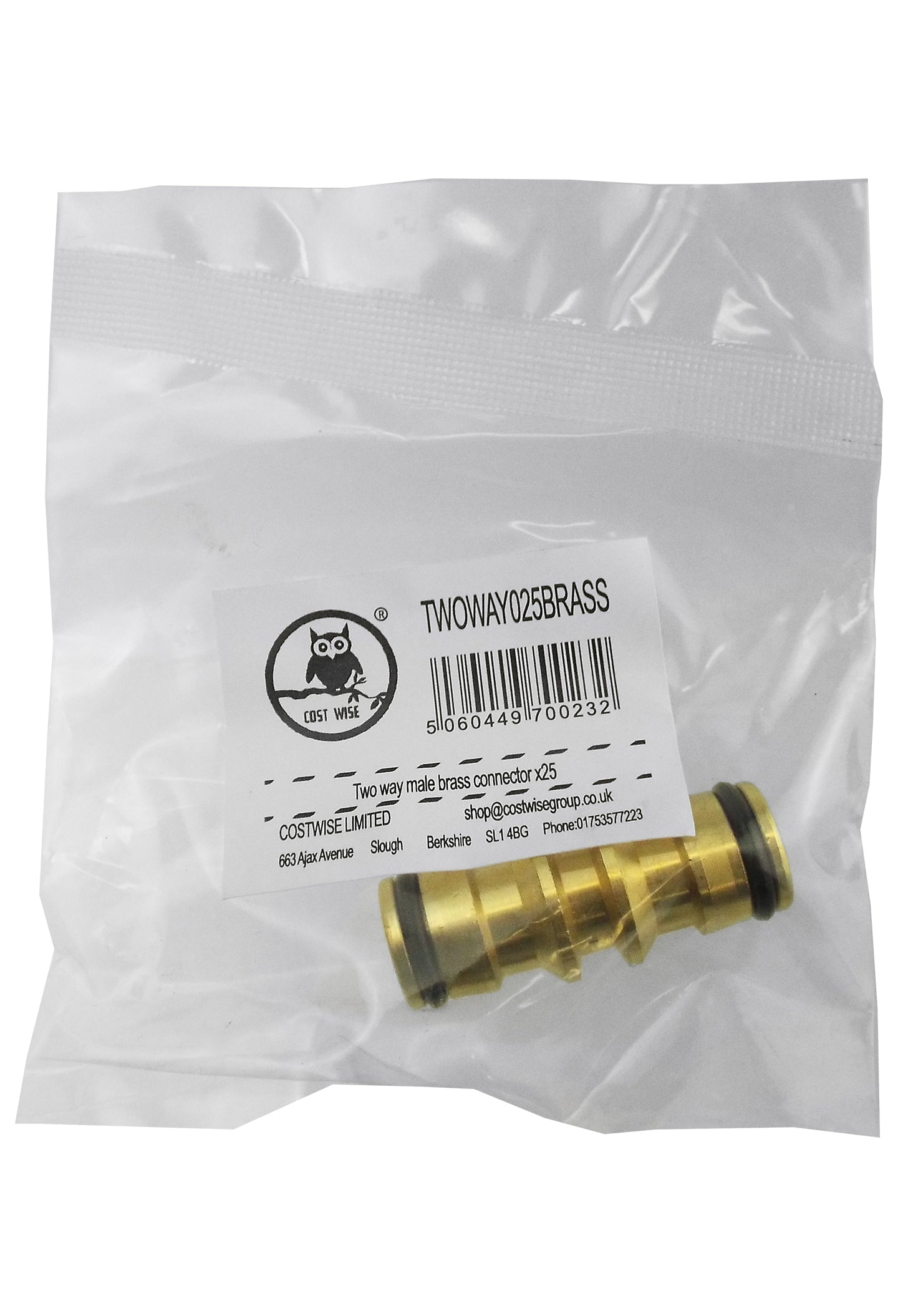 Brass Dual Male Snap-On Fitting