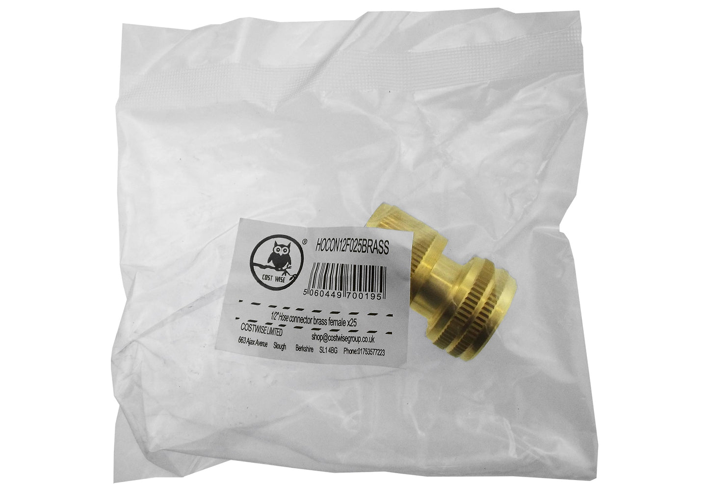1/2” Brass Female Snap-On Hose Connector