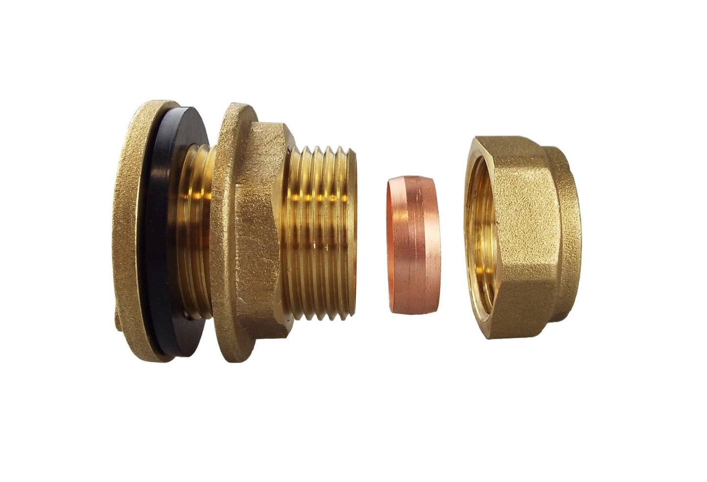 22mm Compression Straight Brass Tank Fitting