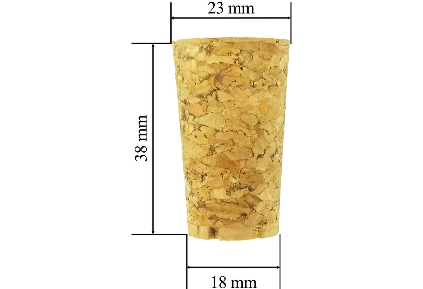 Tapered Cork Stopper – 18mm/23mm