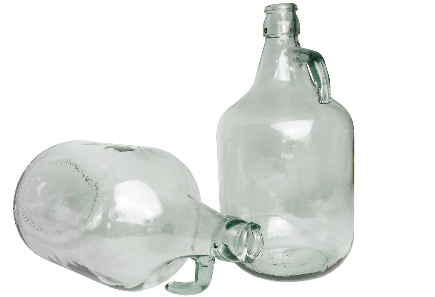 Set of 2 Plain 5L Glass Demijohns
