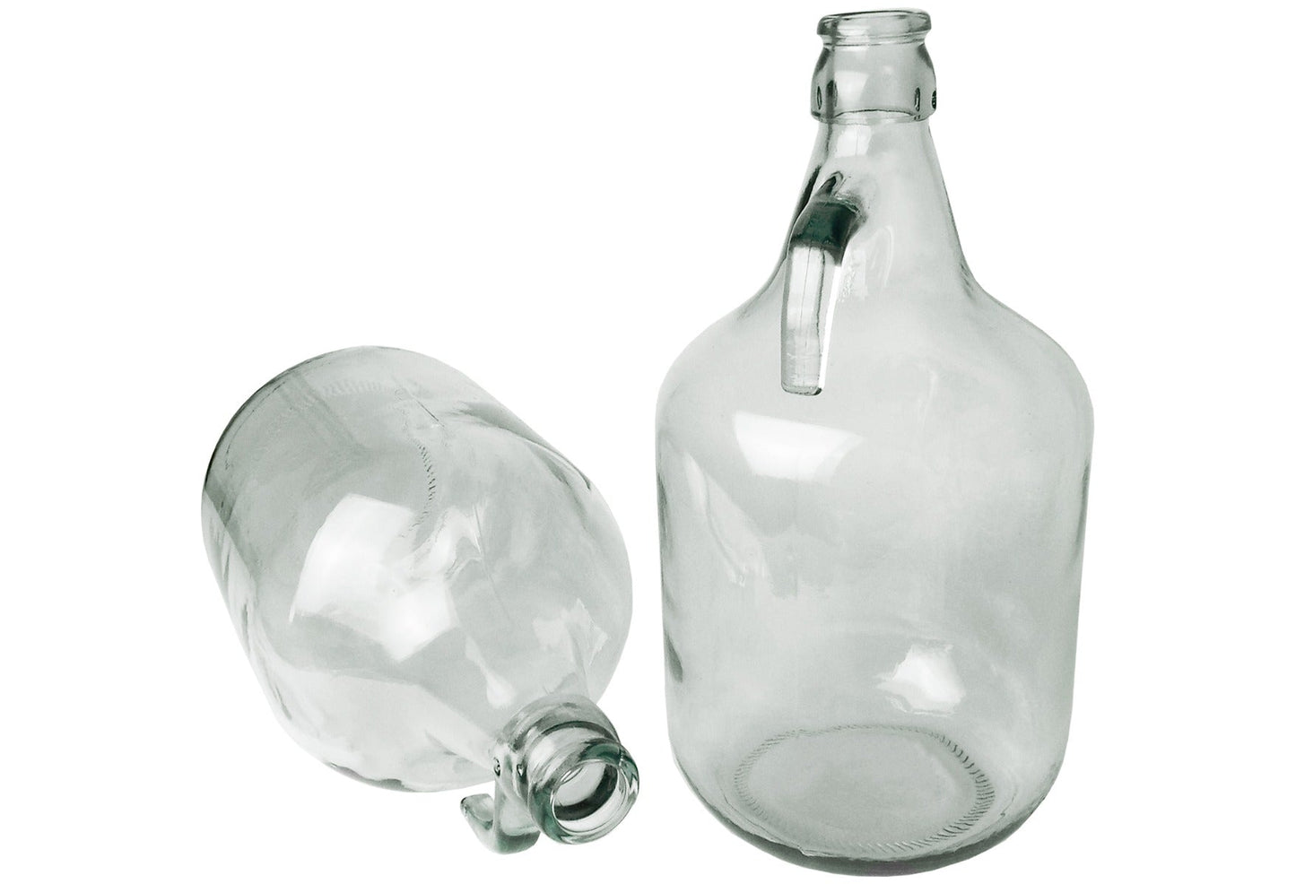 Set of 2 Plain 5L Glass Demijohns